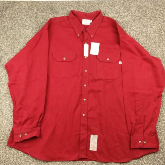 NWT Tyndale FR Shirt Indura Ultra Soft Flannel Work Red Mens 4XL HRC 2 - Picture 1 of 10